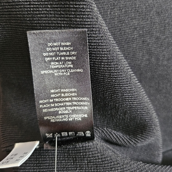 New Galvan London Sculpted Venus Black Midi Cocktail Dress NWT Medium - Picture 11 of 11